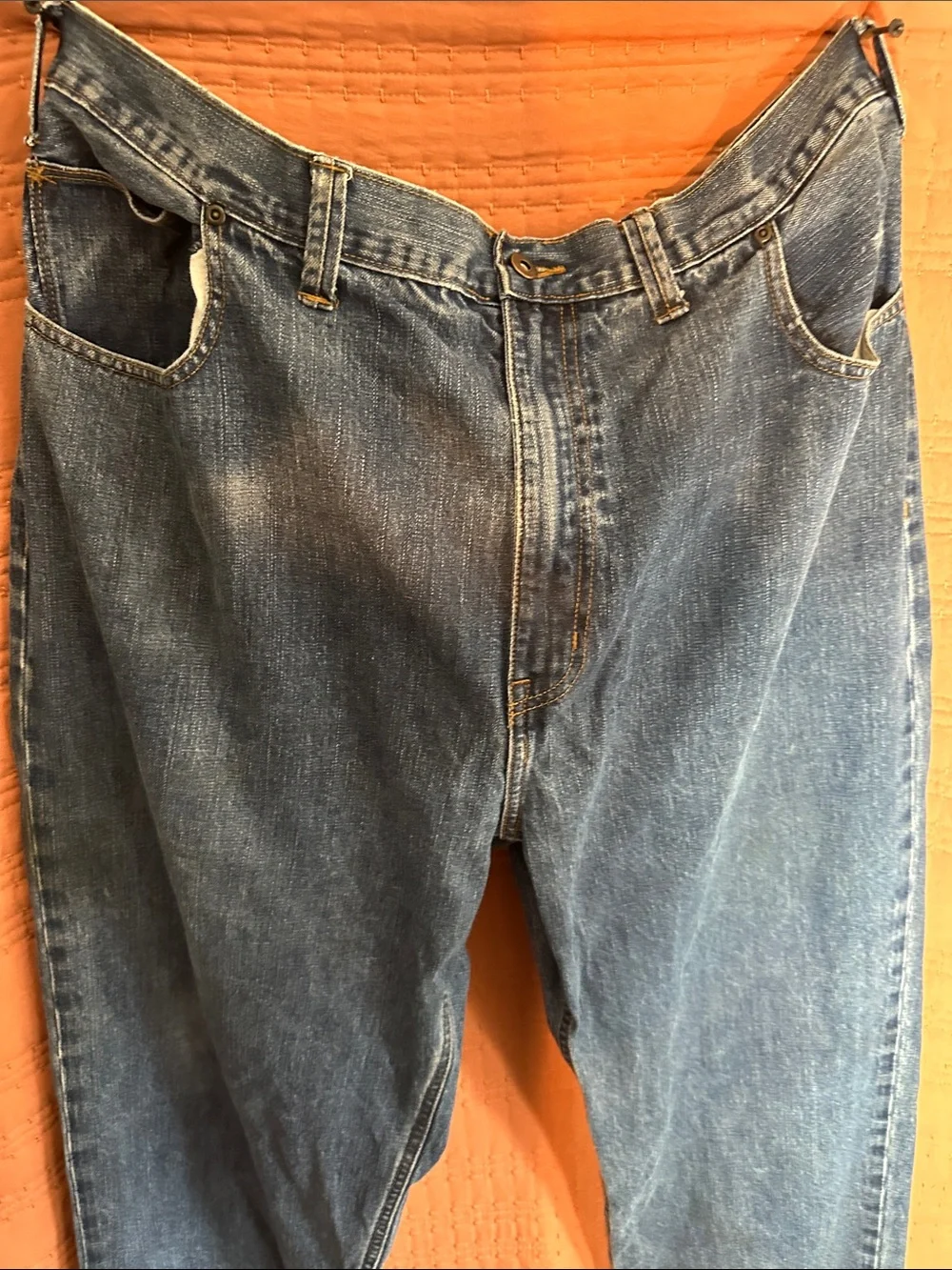 The Foundry Supply Co. Men's Straight Medium Blue Denim Jeans